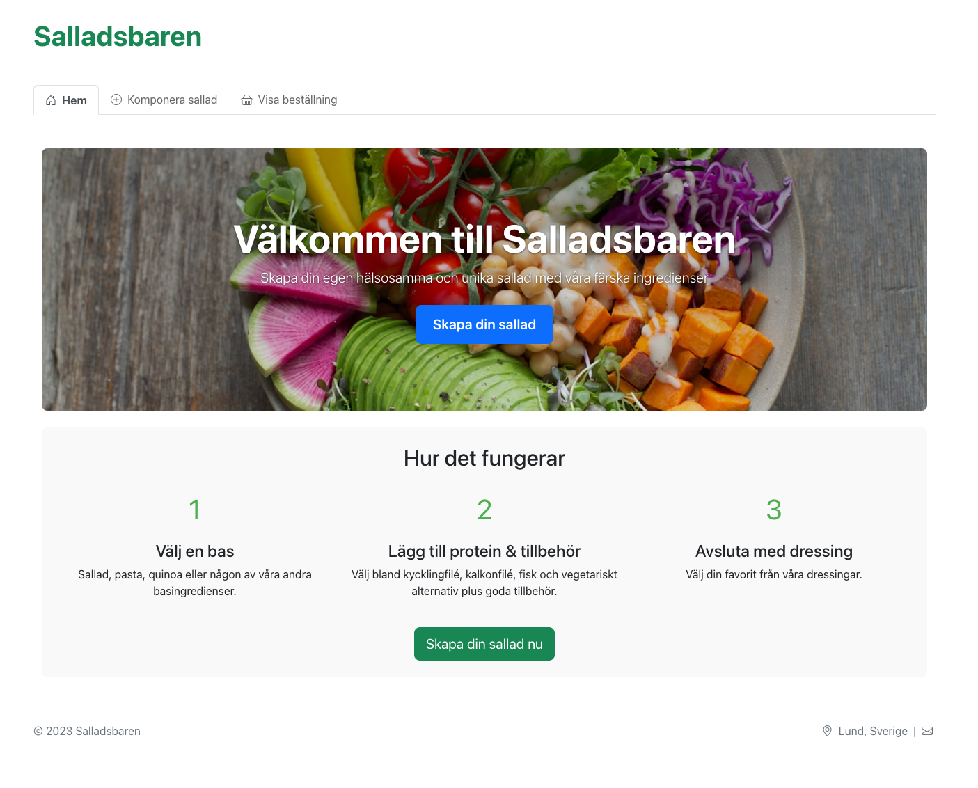 Salad Bar Ordering System